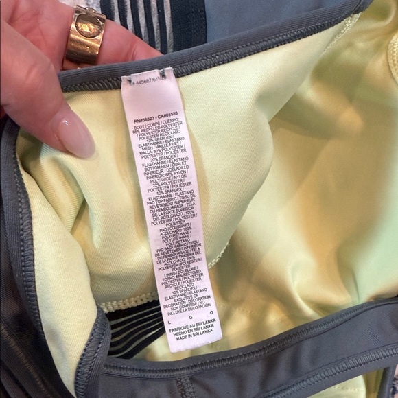 Nike Women's Charcoal and Black Sports Bra size Large - Picture 5 of 6